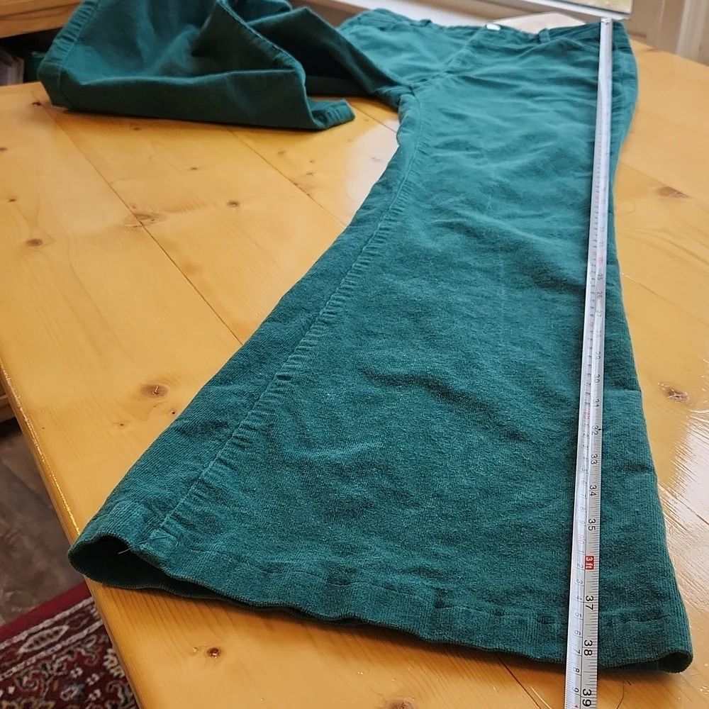Princess Polly Nadia Corduroy Flare Pants Emerald Green High Rise Jeans Y2K 4 - Picture 10 of 15